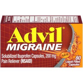 Advil Migraine Pain and Headache Reliever Ibuprofen Capsules; 200 mg; 80 Count