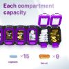 Weekly Pill Organizer 2 Times A Day Airtight Pill Box 7 Day Am Pm Vitamin Case Extra Large Medicine Container Two Week Supplement Holder Daily Medicat