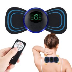 Mini Neck Massager, Lymphatic Drainage Massager, Portable Mini Back Massage Device For Neck Shoulder Back Waist, Remote Control With 8 Modes 19 Levels (Option: 3pcs)