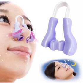 Silicone Nose Shaper Clip, Nose Corrector Device (Color: Purple)