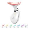 Red-Light-Therapy-for-Face and Neck, Red Light Therapy Wand, 3 Color Led Face Neck Massager for Skin Tightening, Face Lift, Wrinkle Removal, White