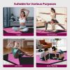 4-Panel PU Leather Folding Exercise Gym Mat with Hook and Loop Fasteners